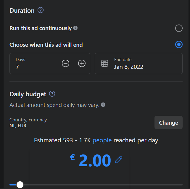 Add Payment to a Facebook Ad