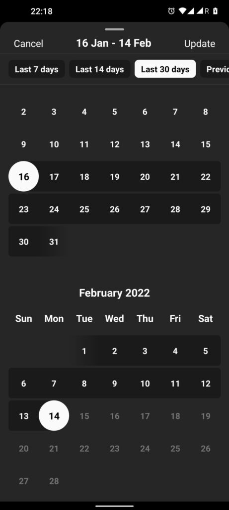 Instagram business profile calendar